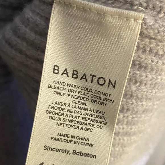 BABATON premium cashmere cropped turtleneck sweater - Picture 10 of 11